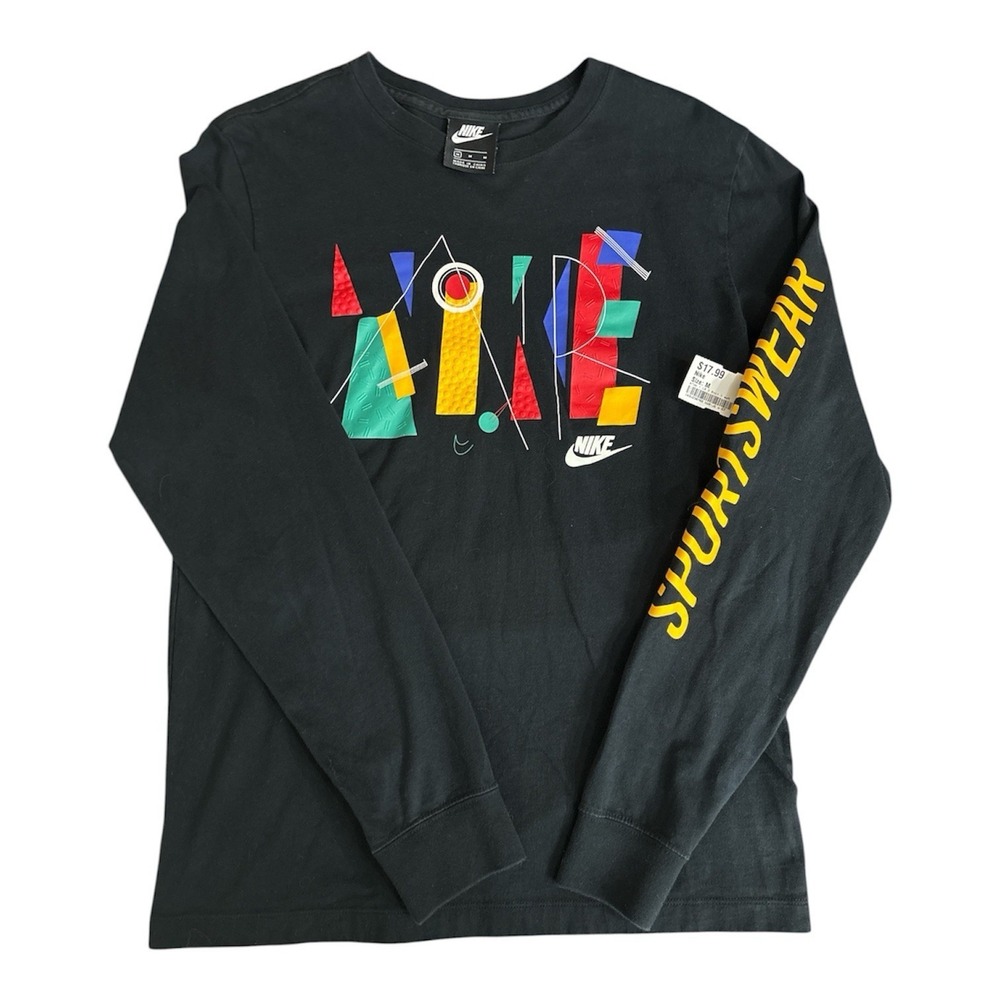Nike Black Game Changer Sportswear Long Sleeve T-Shirt Men's Medium CQ7170-010